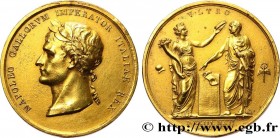 PREMIER EMPIRE / FIRST FRENCH EMPIRE
Type : Médaille, Napoléon Ier couronné roi d'Italie 
Date : 1805 
Mint name / Town : Milan 
Metal : gilt bronze 
...