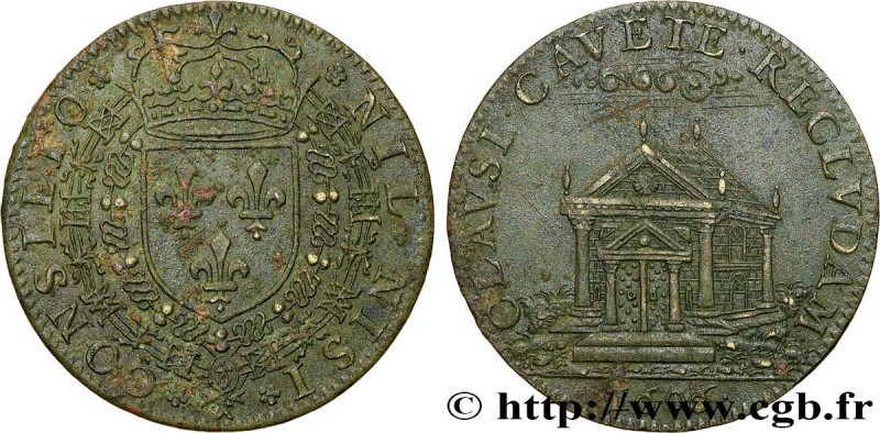 CONSEIL DU ROI / KING'S COUNCIL
Type : Henri IV 
Date : 1606 
Metal : brass 
Dia...