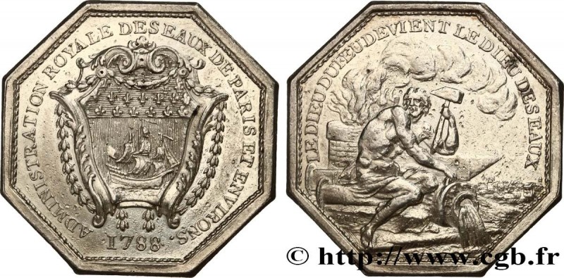 CORPORATIONS
Type : OFFICIERS DES EAUX DE PARIS 
Date : 1788 
Metal : silver 
Di...