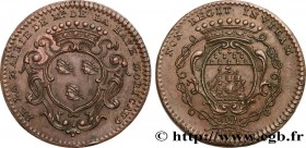 NANTES (ALDERMANS AND MAYORS OF...)
Type : François de la Haye Moricaud 
Date : 1738 
Metal : copper 
Diameter : 28  mm
Orientation dies : 6  h.
Weigh...