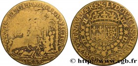 PROTESTANTISM
Type : Languedoc - Prise de Montpellier 
Date : 1623 
Metal : brass 
Weight : 5,35  g.
Obverse legend : LUDOVICUS XIII FRANCORUM ET NAVA...