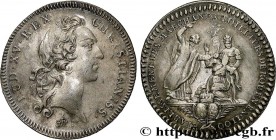 CORPORATIONS
Type : Les marchands toiliers, émission de 1747 
Date : 1747 
Metal : silver 
Diameter : 31,5  mm
Orientation dies : 6  h.
Weight : 8,8  ...