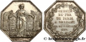 TRANSPORTS AND RAILWAYS
Type : CHEMIN DE FER DE PARIS A ORLEANS 
Date : 1838 
Mint name / Town : ORLÉANS 
Metal : silver 
Diameter : 36,5  mm
Orientat...