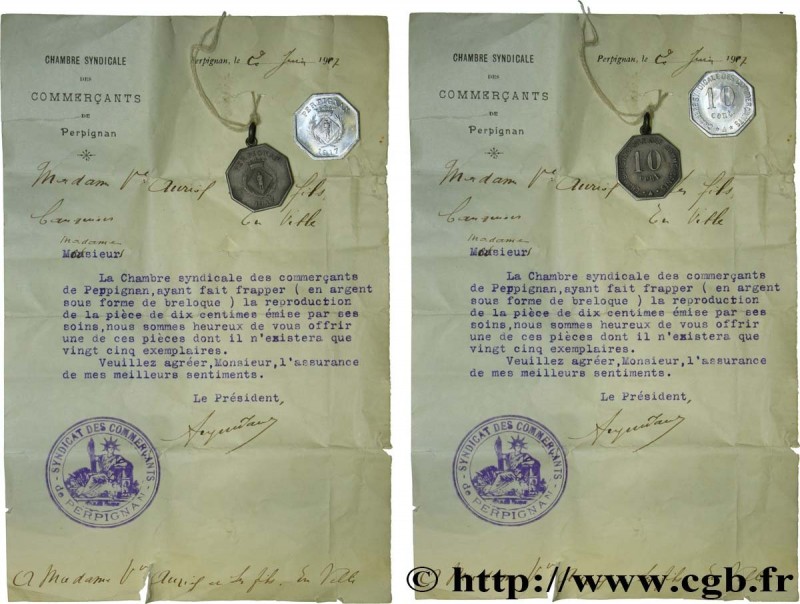 GROUP OF TRADERS AND INDUSTRIALS
Type : 10 Centimes + Reproduction de la 10 cent...