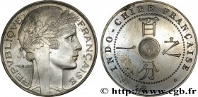 FRENCH INDOCHINA
Type : 1 Cent. Essai au type Morlon Maillechort 
Date : 19-- 
Metal : nickel silver 
Diameter : 26  mm
Orientation dies : 6  h.
Weigh...