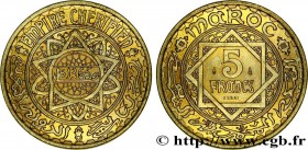 MOROCCO - FRENCH PROTECTORATE
Type : Essai de 5 Francs, en cuivre doré, poids lourd, AH 1365 
Date : 1946 
Mint name / Town : Paris 
Quantity minted :...