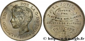 SPAIN
Type : Médaille “La Joyita” 
Date : 1899 
Quantity minted : - 
Metal : tin 
Millesimal fineness : 900  ‰
Diameter : 37,5  mm
Orientation dies : ...