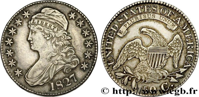 UNITED STATES OF AMERICA
Type : 1/2 Dollar type “Capped Bust” 
Date : 1827 
Mint...