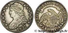 UNITED STATES OF AMERICA
Type : 1/2 Dollar type “Capped Bust” 
Date : 1827 
Mint name / Town : Philadelphie 
Quantity minted : 5493400 
Metal : silver...