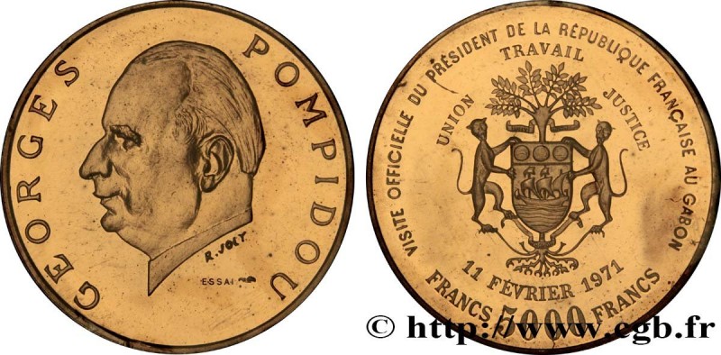 GABON
Type : Essai de 5.000 Francs , visite du président Georges Pompidou 
Date ...