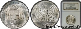 GREECE
Type : 50 Drachmes Révolution du 21 Avril 1967 
Date : (1970) 
Quantity minted : 100000 
Metal : silver 
Millesimal fineness : 835  ‰
Diameter ...