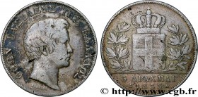 GREECE - KINGDOM OF GREECE – OTTO
Type : 5 Drachmes 
Date : 1833 
Mint name / Town : Athènes 
Quantity minted : 378000 
Metal : silver 
Millesimal fin...