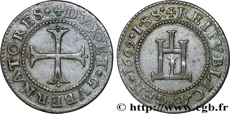 ITALY - LIGURIA - REPUBLIC OF GENOA
Type : Cavalloto 
Date : 1669 
Mint name / T...