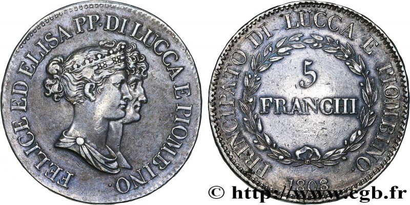 ITALY - LUCCA AND PIOMBINO
Type : 5 Franchi Elise et Félix Baciocchi 
Date : 180...