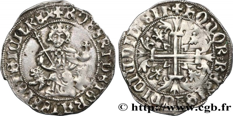 ITALY - KINGDOM OF NAPLES - ROBERT OF ANJOU
Type : Carlin d'argent au nom de Rob...