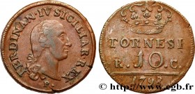 ITALY - KINGDOM OF NAPLES
Type : 10 Tornesi Ferdinand IV 
Date : 1798 
Quantity minted : - 
Metal : copper 
Diameter : 34  mm
Orientation dies : 6  h....