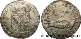 NETHERLANDS - UNITED PROVINCES
Type : Florin de 28 stuivers Groningue 
Date : 1681 
Quantity minted : - 
Metal : silver 
Millesimal fineness : 765  ‰
...