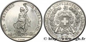 SWITZERLAND - CONFEDERATION OF HELVETIA
Type : 5 Franken, concours de tir de Zurich 
Date : 1872 
Quantity minted : 10000 
Metal : silver 
Millesimal ...