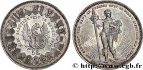 SWITZERLAND
Type : 5 Francs, monnaie de Tir, Bâle 
Date : 1879 
Quantity minted : 30000 
Metal : silver 
Millesimal fineness : 900  ‰
Diameter : 37  m...