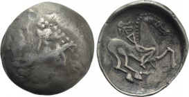 EASTERN EUROPE. Imitations of Philip II of Macedon (2nd-1st centuries BC). Tetradrachm. "Kinnlos" type.