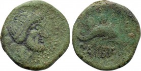 LUCANIA. Paestum (Poseidonia). Second Punic War (218-201 BC). Ae Semuncia.