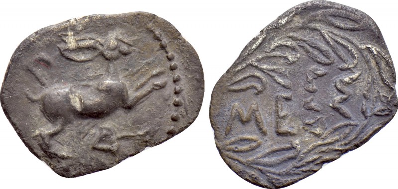 SICILY. Messana. Litra (Circa 461-396 BC). 

Obv: Hare leaping right; monogram...