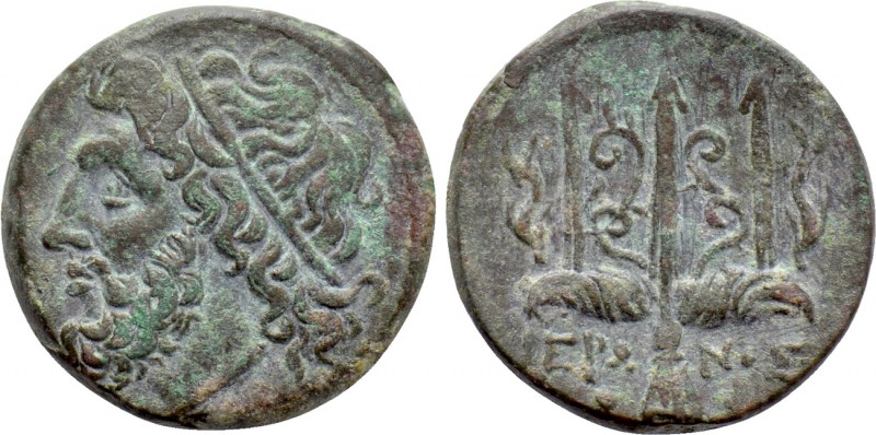 SICILY. Syracuse. Hieron II (275-215 BC). Ae Litra. 

Obv: Diademed head of Po...