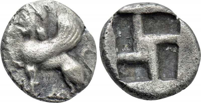THRACE. Samothrake. Obol (Circa 500-475 BC). 

Obv: Sphinx seated left, raisin...