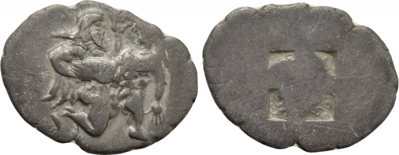 THRACE. Thasos. Drachm (Circa 525-463 BC). 

Obv: Satyr advancing right, carry...