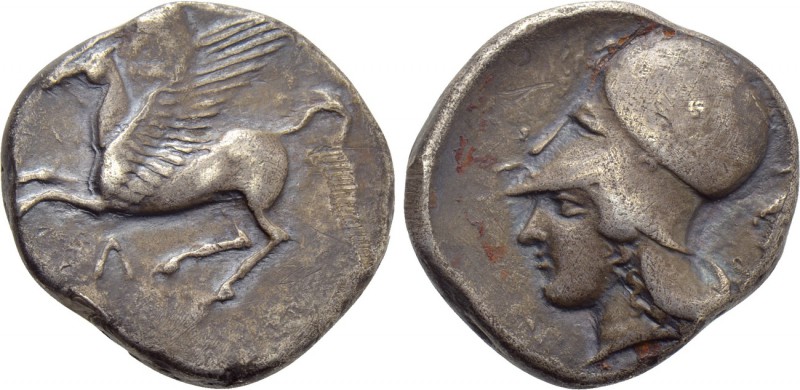 AKARNANIA. Leukas. Stater (Circa 375-300 BC). 

Obv: Pegasos flying left; Λ be...