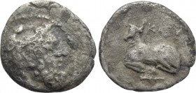 EUBOIA. Karystos. Hemidrachm (Circa 338-308 BC).