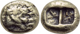 KINGS OF LYDIA. Alyattes (Circa 620/10-564/53 BC). Fourrée Hekte. Imitating Sardes.