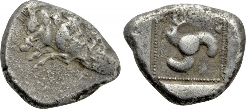 DYNASTS OF LYCIA. Uncertain. Stater (Circa 520-480 BC). 

Obv: Forepart of boa...