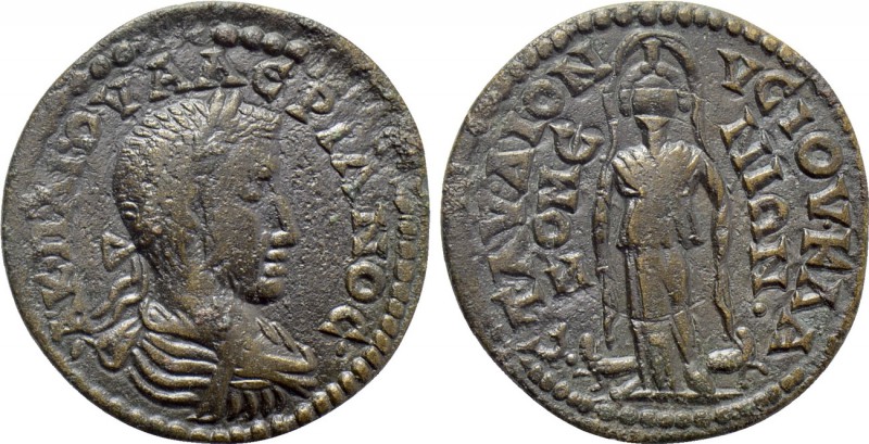IONIA. Clazomenae. Valerian I (253-260). Ae. Stau. Dionysios, magistrate. 

Ob...