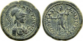 LYDIA. Saetta. Pseudo-autonomous. Time of the Antonines (138-192). Ae. Okt. Kinbros, archon.