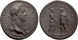 LYDIA. Sardes. Domitian (81-96). Ae. Homonoia issue with Smyrna.