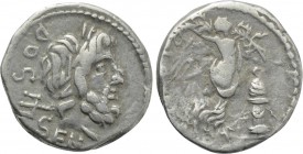 L. RUBRIUS DOSSENUS. Quinarius (87 BC). Rome.