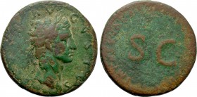 DIVUS AUGUSTUS (Died 14). Sestertius. Rome. Struck under Nerva.