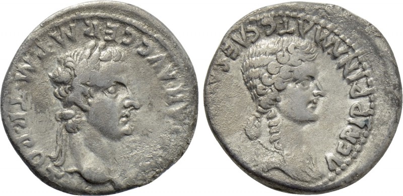 CALIGULA with AGRIPPINA I (37-41). Denarius. Lugdunum.

Obv: C CAESAR AVG GERM...