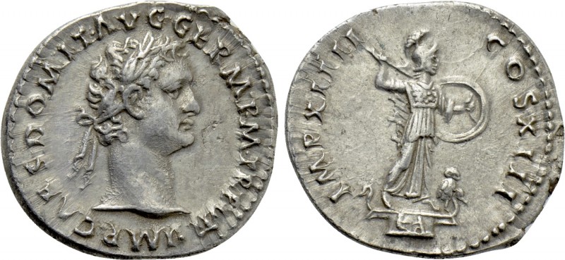 DOMITIAN (81-96). Denarius. Rome. 

Obv: IMP CAES DOMIT AVG GERM P M TR P VII....