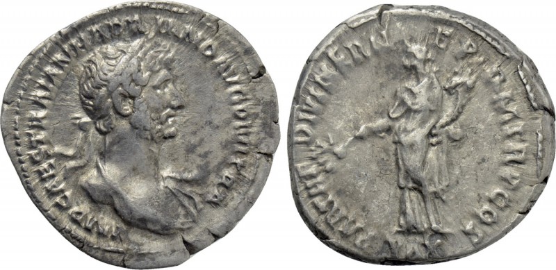 HADRIAN (117-138). Denarius. Rome. 

Obv: IMP CAES TRAIAN HADRIANO AVG DIVI TR...