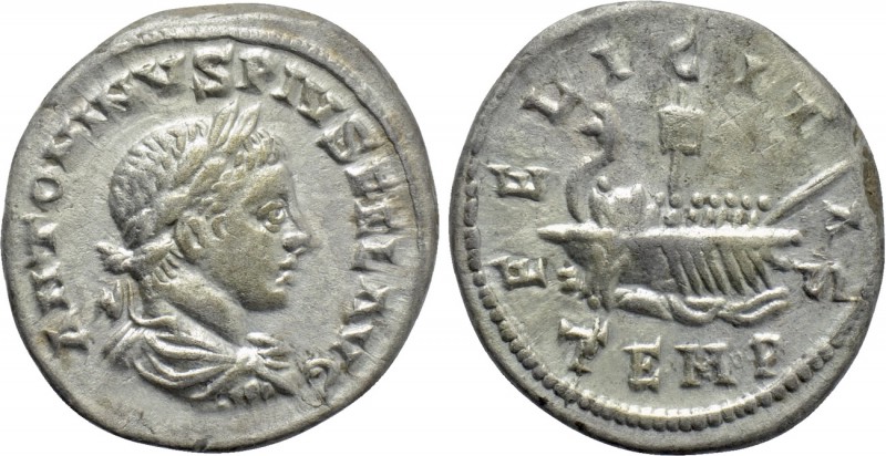 ELAGABALUS (218-222). Denarius. Antioch. 

Obv: ANTONINVS PIVS FEL AVG. 
Laur...