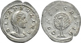 DIVA PAULINA (Died before 236). Denarius. Rome. Struck under Maximinus Thrax.