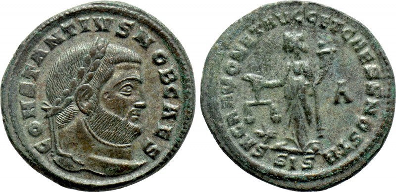 CONSTANTIUS I (Caesar, 293-305). Follis. Siscia. 

Obv: CONSTANTIVS NOB CAES. ...