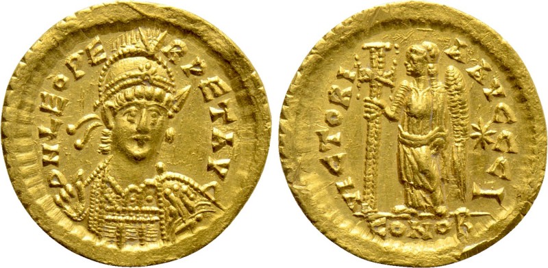 LEO I (457-474). GOLD Solidus. Constantinople. 

Obv: D N LEO PERPET AVG. 
He...