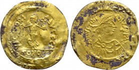 JUSTINIAN I (527-565). Fourrée Semissis. Imitating Constantinople.