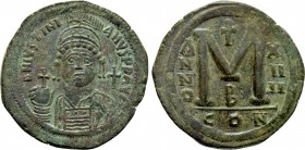 JUSTINIAN I (527-565). Follis. Constantinople. Dated RY 24 (550/1).