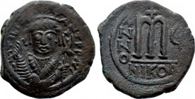 TIBERIUS II CONSTANTINE (578-582). Follis. Nicomedia. Dated RY 6 (579/80).