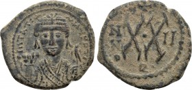 MAURICE TIBERIUS (582-602). Half Follis. Theoupolis (Antioch). Dated RY 2 (584/5).