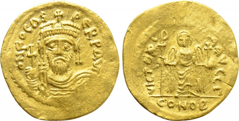 PHOCAS (602-610). GOLD Solidus. Constantinople.

Obv: O N FOCAS PЄRP AVG.
Cui...